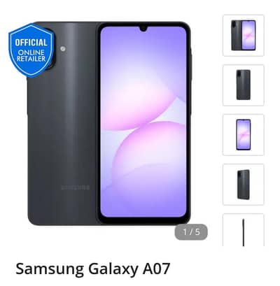 Samsung Mobile A07 4/128 box packed