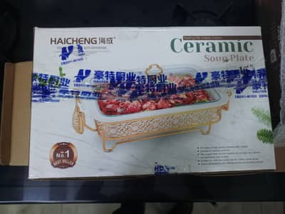 Set of 3 Ceramics trays bowls for serving