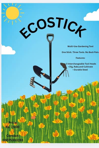 Tired of back pain while gardening? EcoStick is your solution.