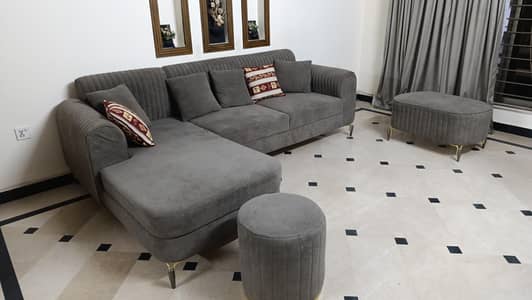 L sofa shaped