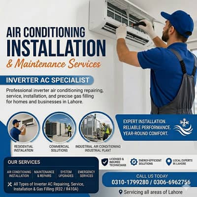 AC Repair & Installation in Lahore |  HVAC Experts  | AC Gas Refilling