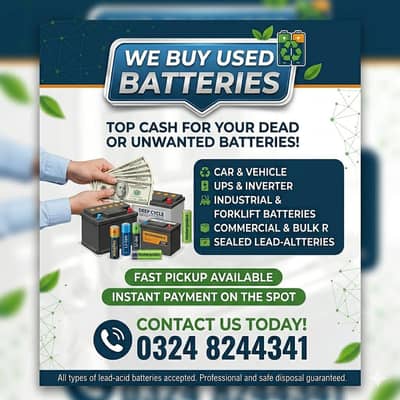 we buy all types of used old batteries