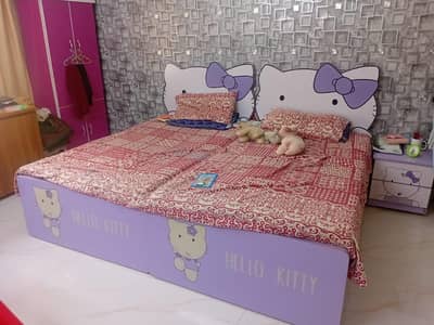  Kids Single Bed (Hello Kitty) – Good Condition