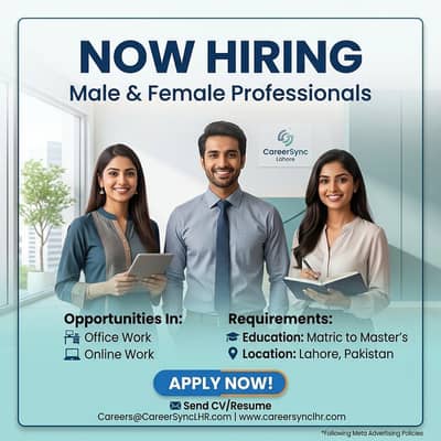 We are hiring male female for office and online work