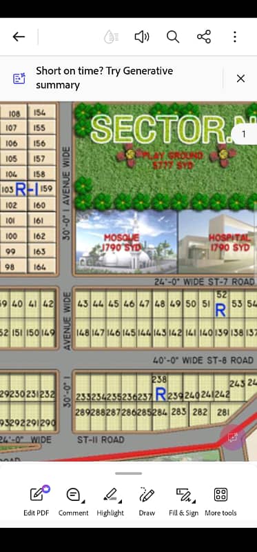 120 Sq Yards Vip Location Plot 40 Ft Road located in Sector N For Sqle
