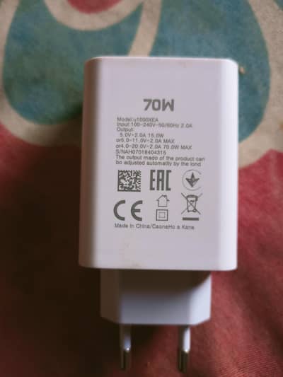 Tecno CAMON 30 Pro 70w adapter