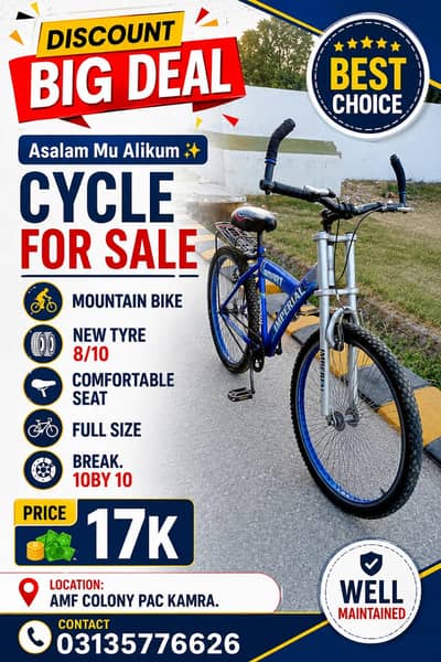 Cycle for sale just like new