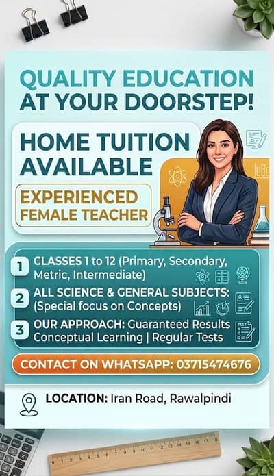 experience home tuition tutor (female)