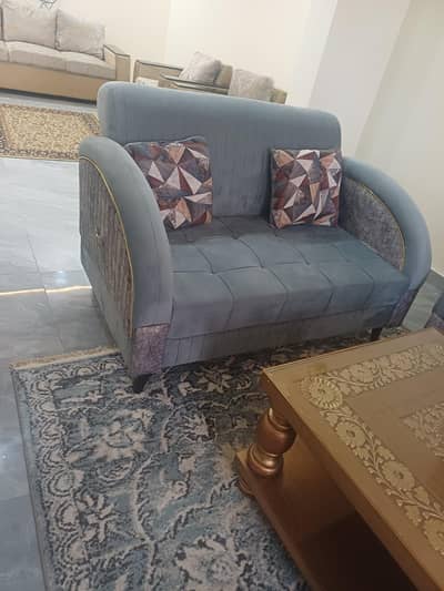 7 seater sofa set with center table slightly negotiateable