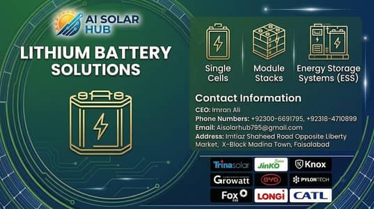 Lithium Batteries LiFePO4 | Pylontech, BYD, Knox | Solar Panel Battery