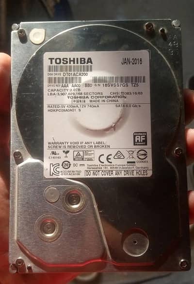 Toshiba 2TB Hard Drive