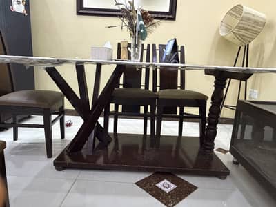 Dining table with 6 chairs
