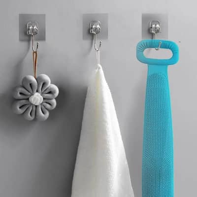 Blue Silicone Back Scrubber with Long Handle