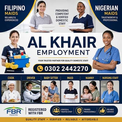 Nigerian,Filipino Cook,Nanny Patient Care,Helper House Maids Available