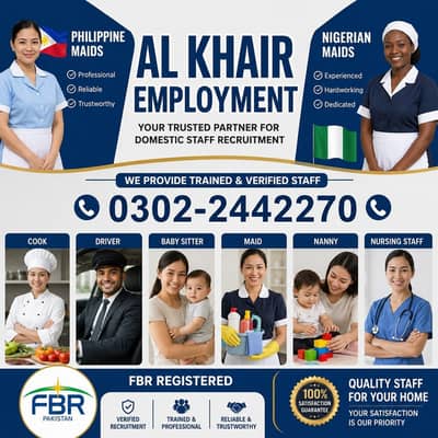 Fillipino / House Maids / Cook / Nanny / Couple / BabySitter / Driver
