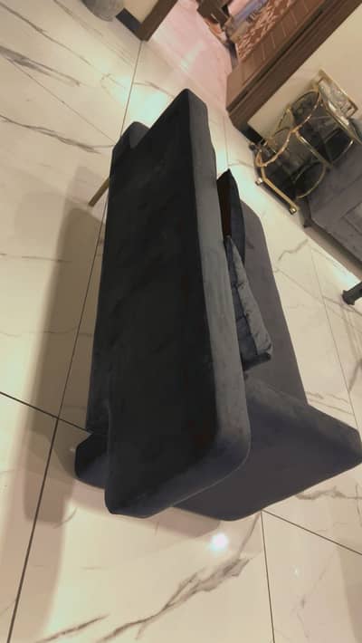 Black two seater Sofa modern design