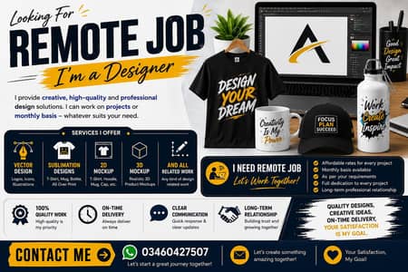Professional Graphic Designer Available Remote Work