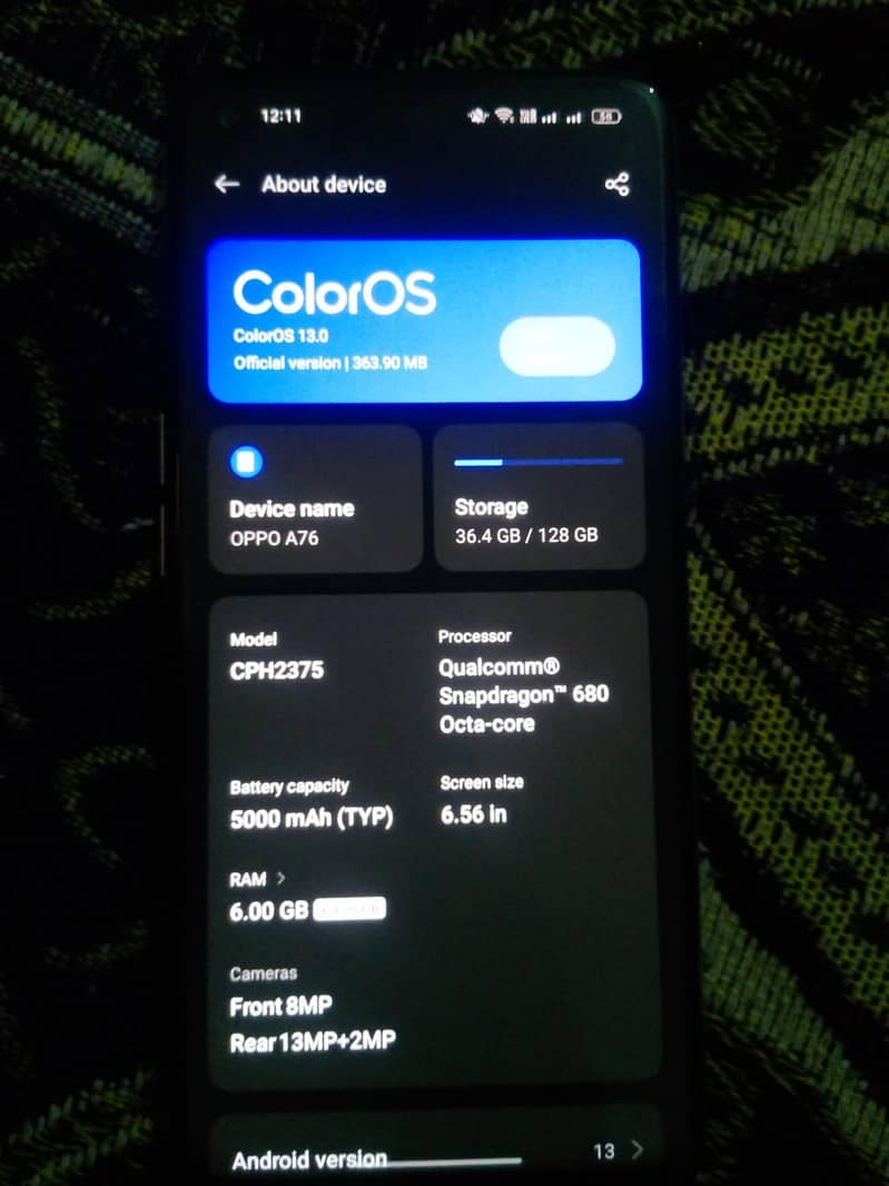 OPPO A76 1