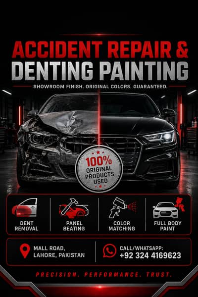 Car Denting Painting Lahore | Accident Repair | Showroom Finish | Mal