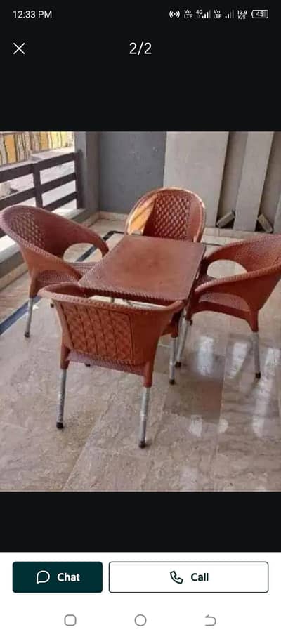 Brand brand New Plastic Furniture Set -4 Chairs +1 table Table