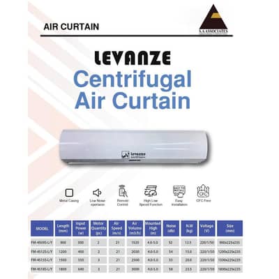 Levanze Air Curtain with Remote & Door Switch | Imported Quality