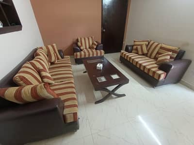 6 seater sofa set with wooden table