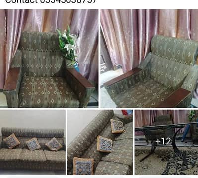 5 seater sofa with table 9/10 condition