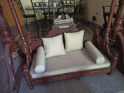 Traditional Hand-Carved Wooden Jhoola
