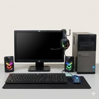 urgent sale -HP Desktop computer full set (core i5, 8GB, Ram, SSD