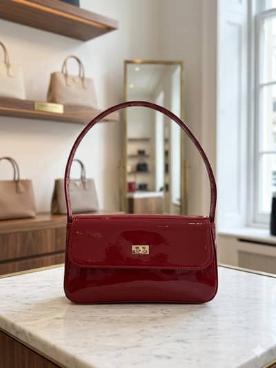 Premium Glossy Shoulder Bag | Brand New Imported Handbag