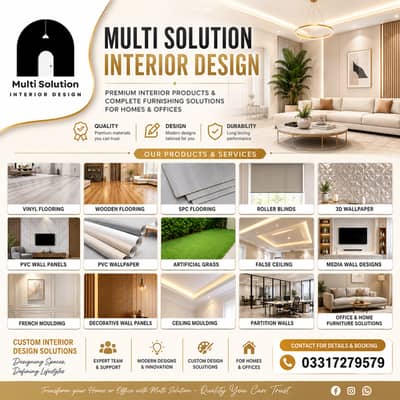 Wallpaper - Vinyl Flooring - Wallpanel - Blind - Panel - False ceiling