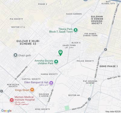 400 Sq Yds Plot For Sale - Saadi Town