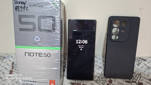 Infinix Note 50 with 9 month warranty 10/9.8 condition