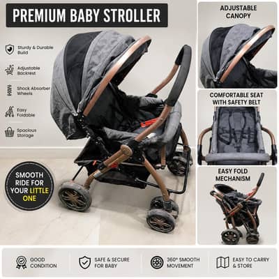 Imported & Premium foldable Baby Stroller – Good Condition