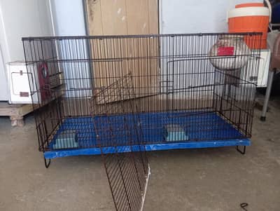 Bird parrot cage with partition   2 dolly sath ha without boxes a
