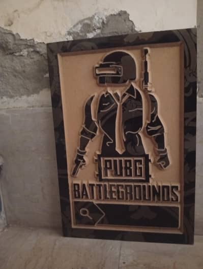 Black ang gray pubg logo