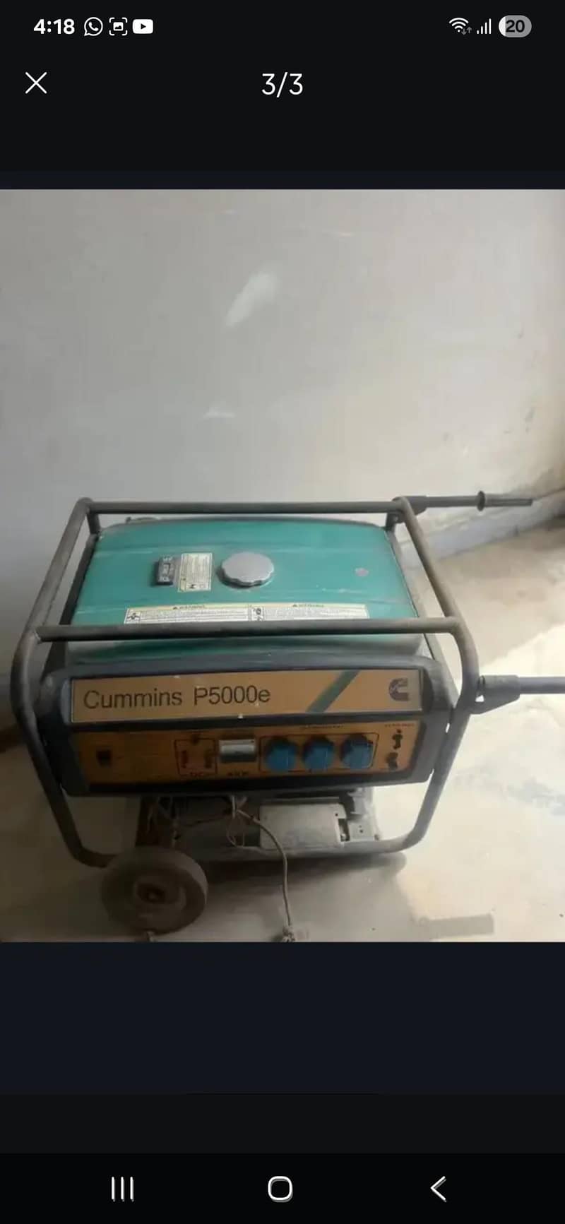 cummims generator 1