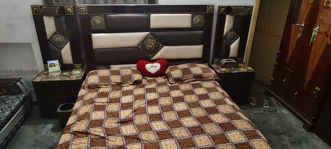 Double bed , dressing, showcase, sofa and tables