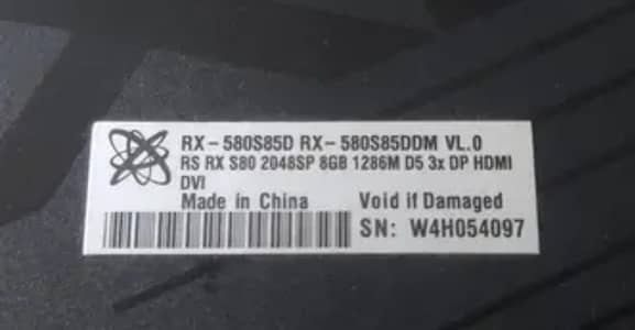 Rx580 8gb graphics card