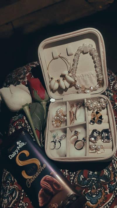 earrings and rings