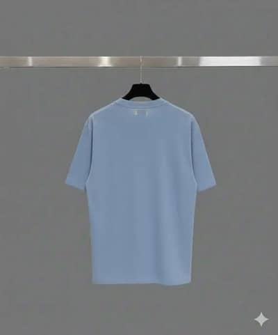 Mens BLUE PRINTED DRi Fit T-Shirt Round Neck Small to X_Large