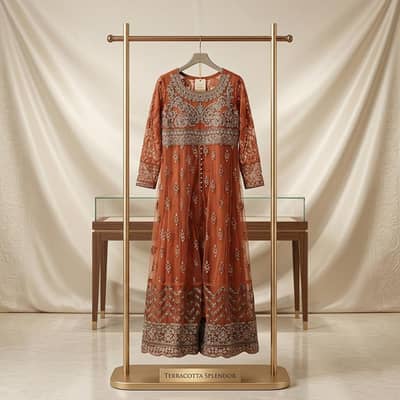 3 piece dress full embroidery