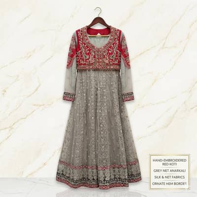 Branded Dress Embroidered on net  maksi and tp