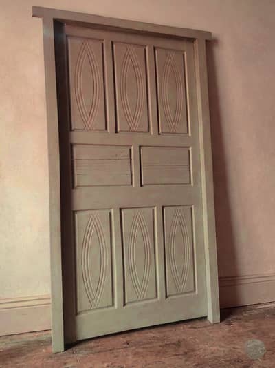 Solid Mango Wood Door (6.9ft x 3.4ft) - Excellent Condition