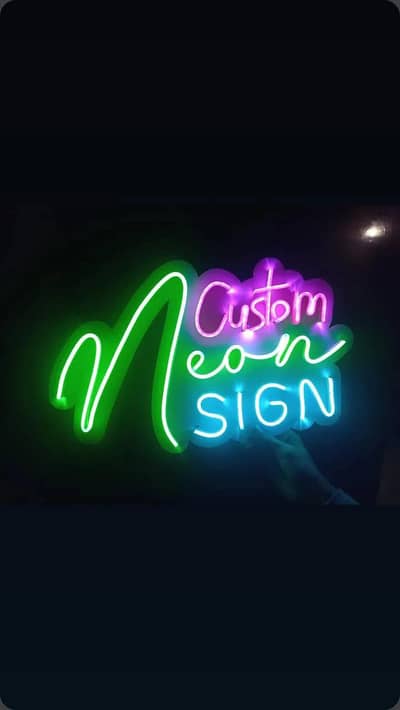 custom neon sign board