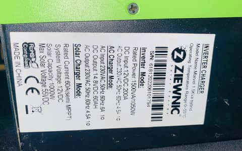 Ziewnic 1.5kva Solar Inverter
