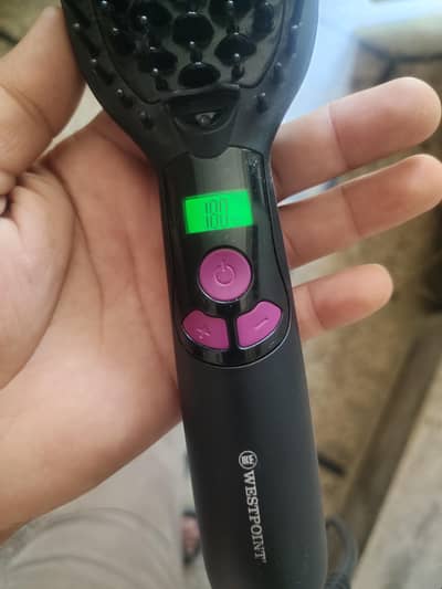 Hair straightener brush