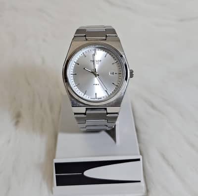 Tissot PRX Watch 38mm White Dial | Silver Bracelet | Quartz | 9.9/10