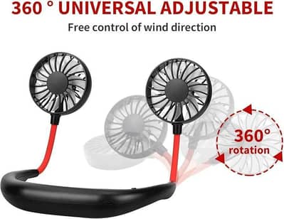 portable USB neck fanwhite 3cm ABS