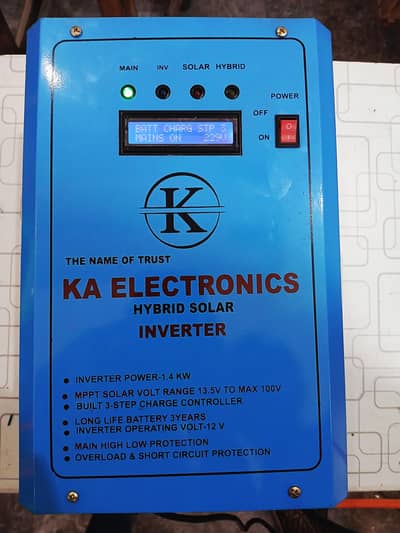 Hybrid solar inverter 1400waat fully automatic